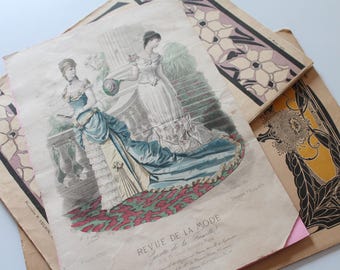 Antique Fashion Print – Revue de la Mode 1879, 19th Century Engraving