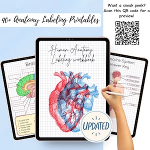 Human Anatomy Labeling Workbook: 40+ Printable Pages for Medical Study
