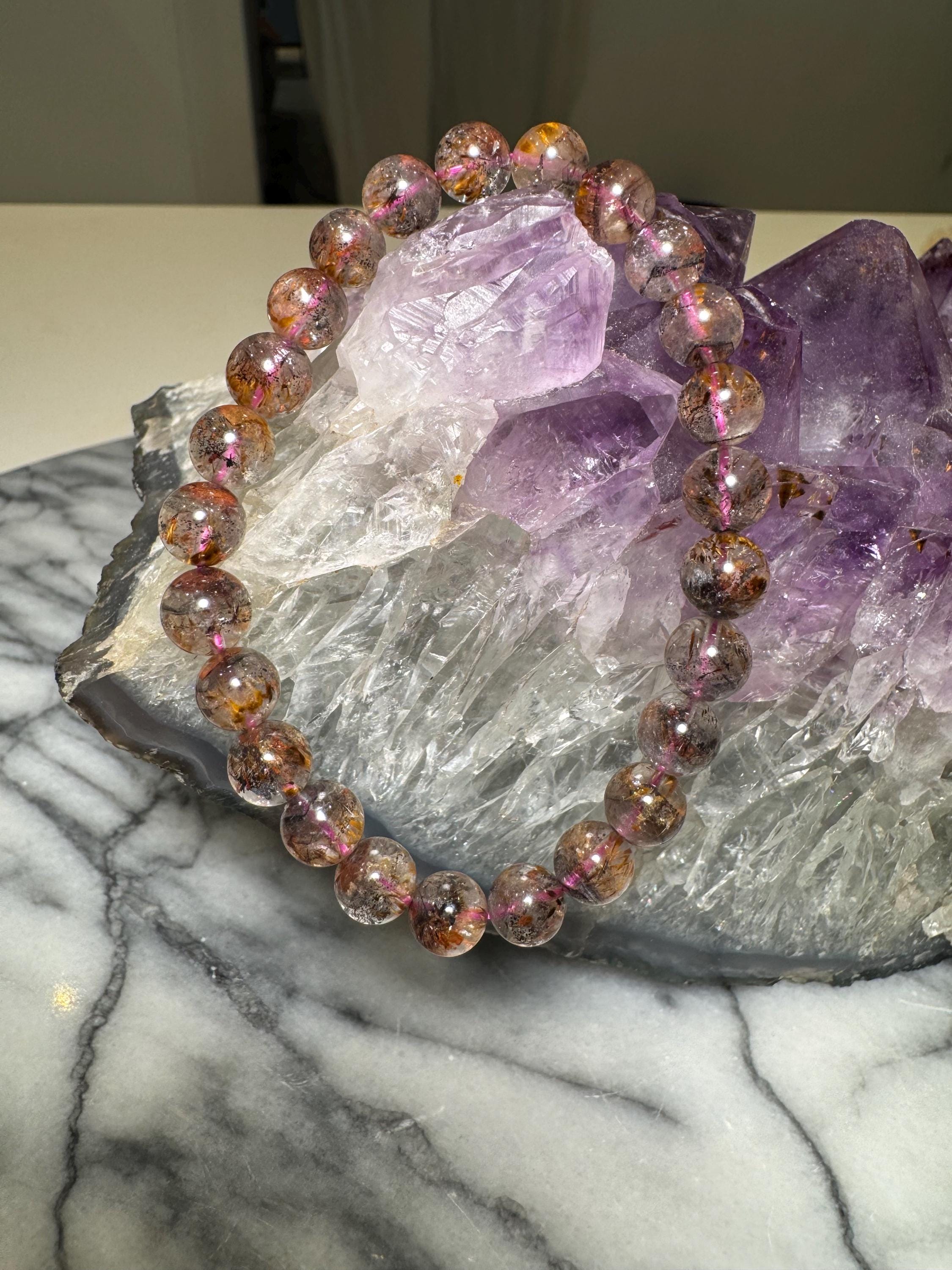 オーラライト23 クラウン オーラライト-23 ブレスレット 8mm • カナダ サンダーベイ産 • 希少な