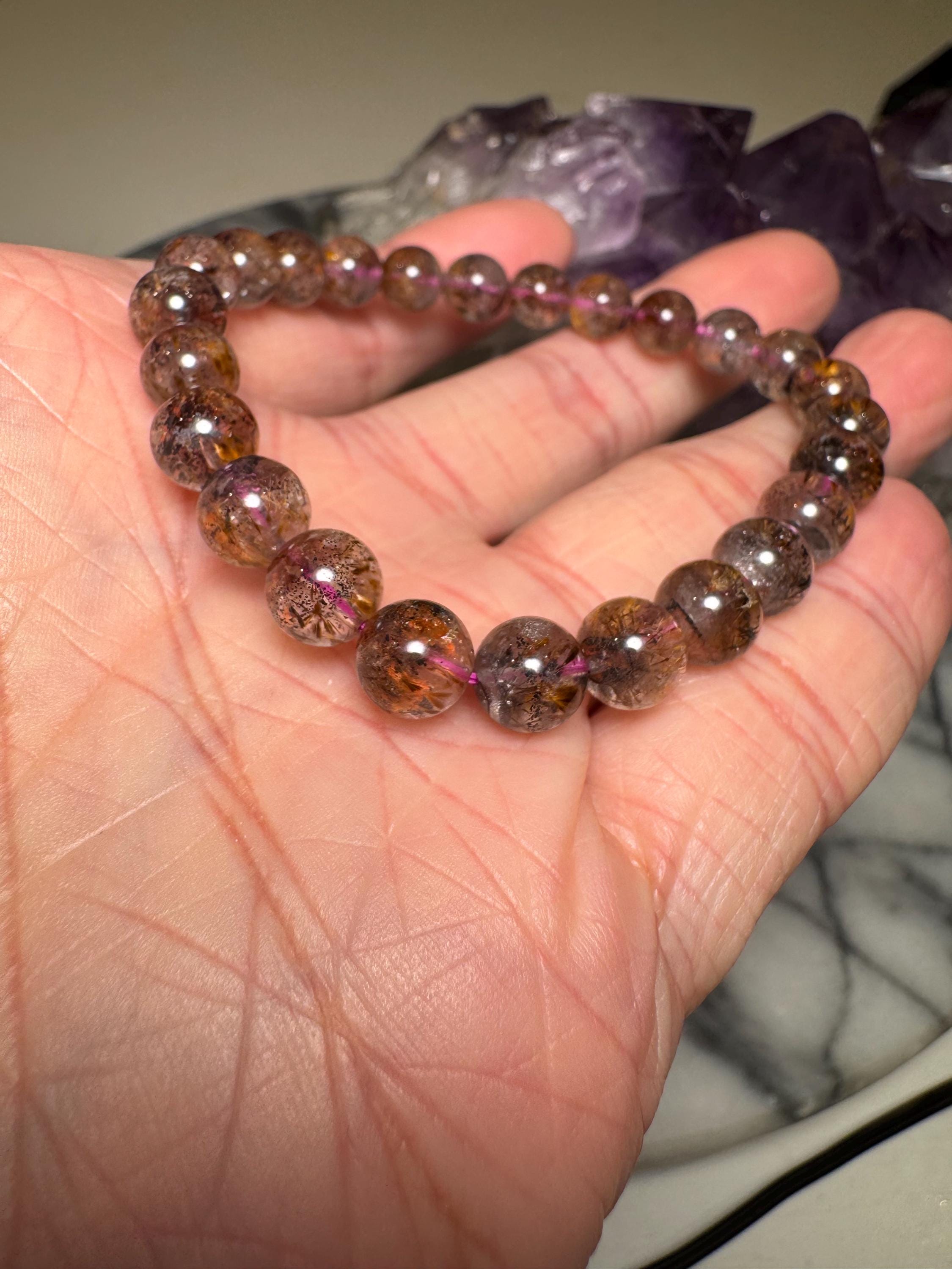 オーラライト23 クラウン オーラライト-23 ブレスレット 8mm • カナダ サンダーベイ産 • 希少な