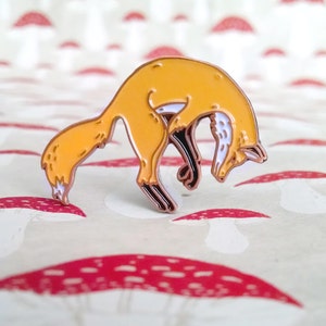 Jumping Red Fox - 1.5" Soft Enamel Pin