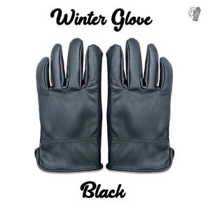 Premium Black Leather Winter Gloves – Faux Fur Lined, Touchscreen Ready, Unisex Driving & Cold Weather Gloves