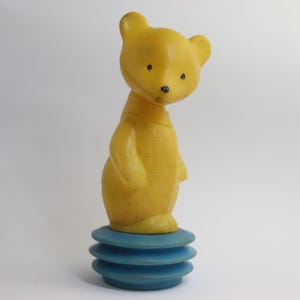Curious Vintage Plastic Bear-Harmonic Toy Made in USSR