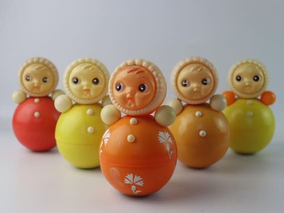 Vintage USSR Musical Roly Poly Toy – Soviet Roly Poly Toy – 1960s