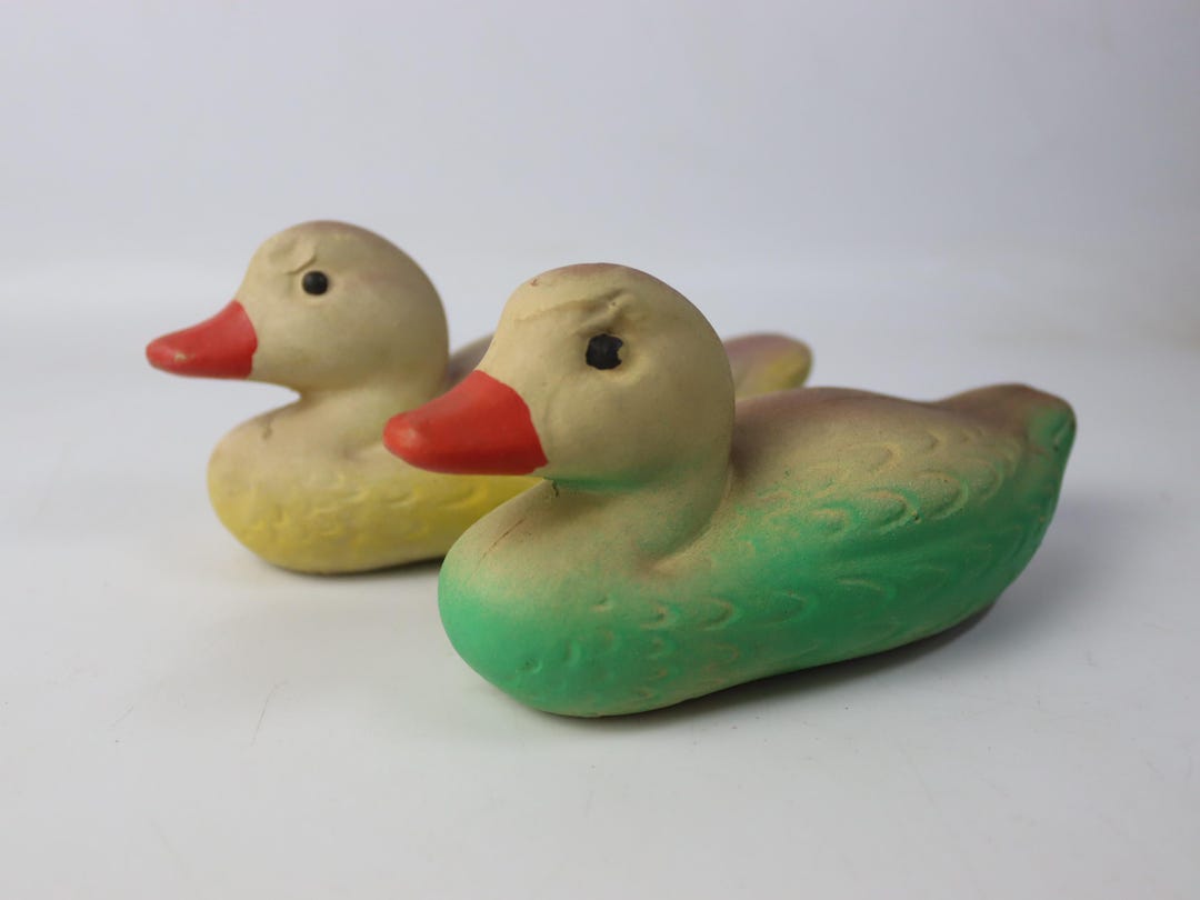 Plastic Ducks Rarest Ultra Rare Vintage Rubber Ducks Pair — 1950s Early USSR Toy — Antique ...