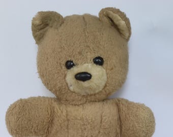 Vintage Soviet Teddy Bear 1960s 1980s USSR Plush Stuffed Animal Beige Bear 38 cm