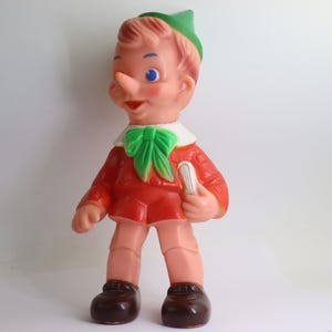 Pinocchio Rubber Toy - Etsy