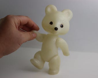 Adorable Vintage Plastic Bear Toy Made in USSR