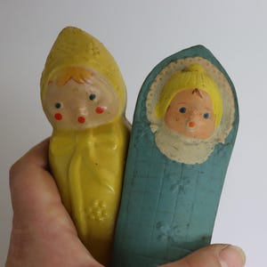Cute Vintage Rubber Baby Made in USSR toy. Girl Boy Baby