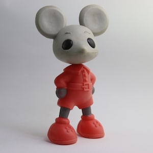 Funny Vintage Plastic Little Mouse Toy Made in USSR