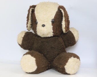 Vintage Soviet Plush Dog Puppy Toy USSR 1970s 1980s Stuffed Animal 34 cm