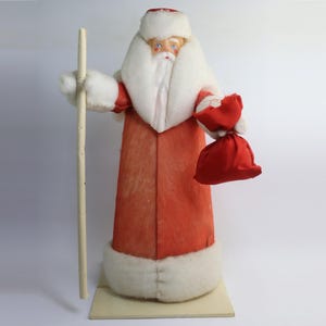 Bright Vintage New Year Santa Claus Toy Made in USSR