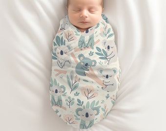 Koala Baby Swaddle Blanket for Newborns, Baby Boy or Baby Girl, Gift for Baby Shower, Coming Home Accessory, Baby Bedding and Nursing Cover