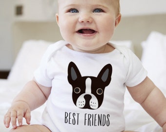 Boston Terrier Baby Clothes Bodysuit for Baby Boy or Baby Girl, Coming Home Outfit, Baby Shower Gift, Gender Neutral, Newborn