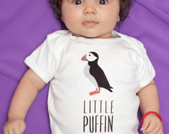 Little Puffin Baby Clothes Bodysuit Romper for Baby Boy Baby Girl, Gender Neutral, Coming Home Outfit, Baby Shower Gift, Short Long Sleeve