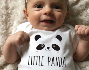 Panda Baby Clothes Bodysuit Romper for Baby Boy or Girl, Sizes Newborn to 24 Months, Coming Home Outfit, Baby Shower Gift, Gender Reveal