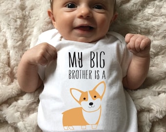 Corgi Baby Clothes Bodysuit Romper for Baby Boy Baby Girl, Ships Fast, Newborn to 24 Months, Baby Shower Gift, Coming Home Outfit, Unisex