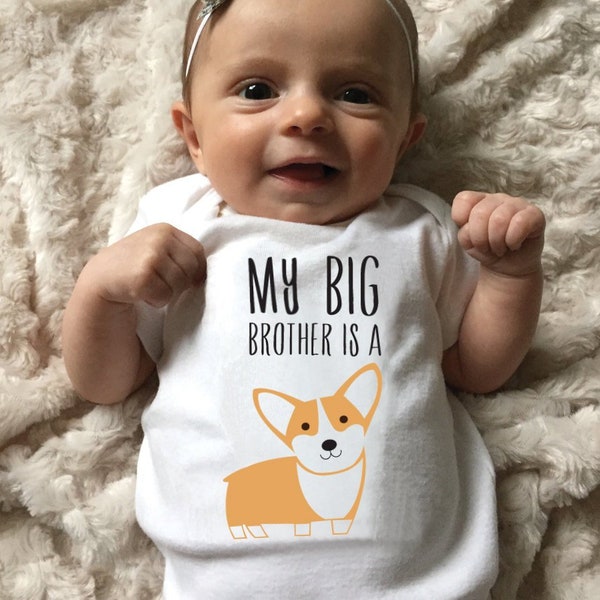 Corgi Baby Clothes Bodysuit Romper for Baby Boy Baby Girl, Ships Fast, Newborn to 24 Months, Baby Shower Gift, Coming Home Outfit, Unisex
