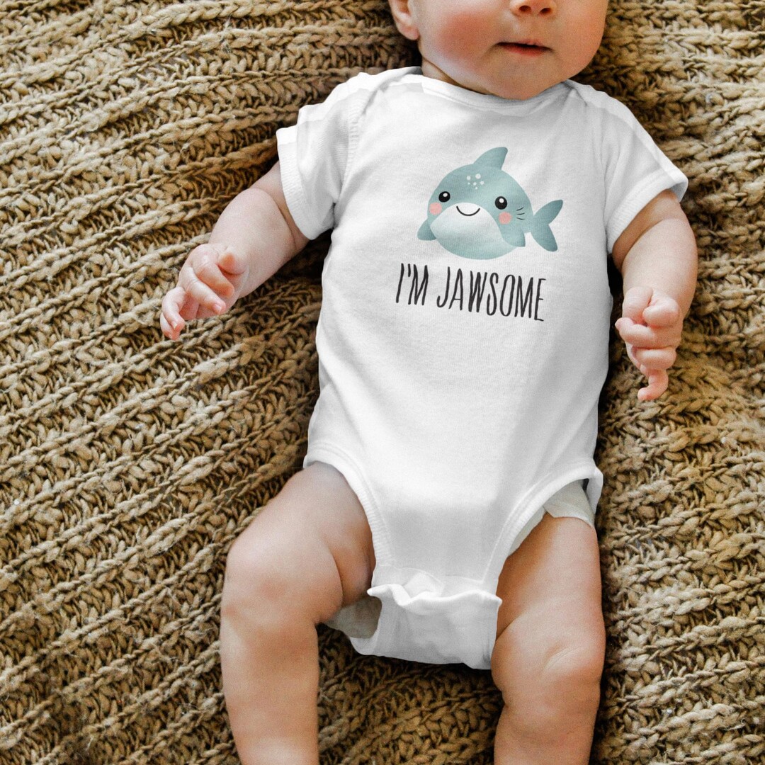Shirt In Blended Stuff For Baby Boy In Shark Design main image 1
