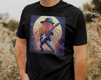 Jellyfish Rock and Roll Guitarist T-Shirt for Men, Unique Gift for Him, Dad and Teen, Perfect for Electric Guitar Rock Enthusiasts