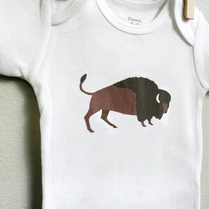 Buffalo Cotton Baby Bodysuit for Boy or Girl, Sizes Newborn to 24 Months