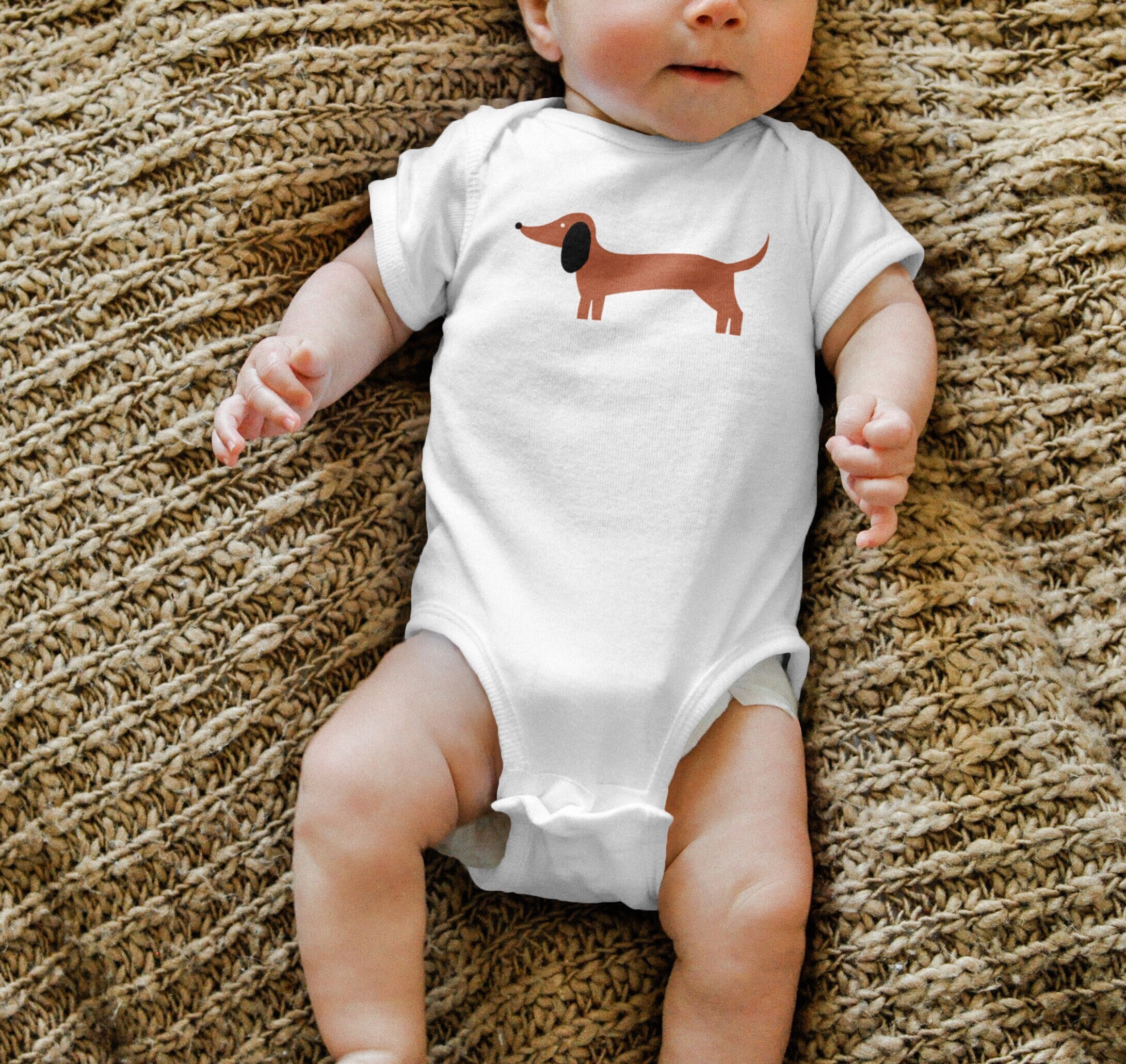 Dachshund Baby Bodysuit Romper for Baby Boy or Baby Girl Coming Home Outfit Baby Shower Gift Gender Neutral Baby Announcement Etsy