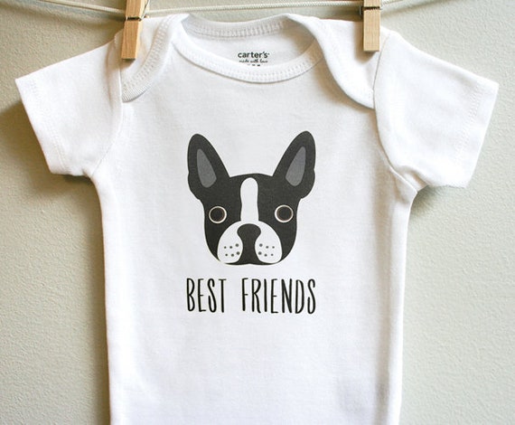 Boston Terrier Baby Clothes Bodysuit Baby Boy or Baby Girl