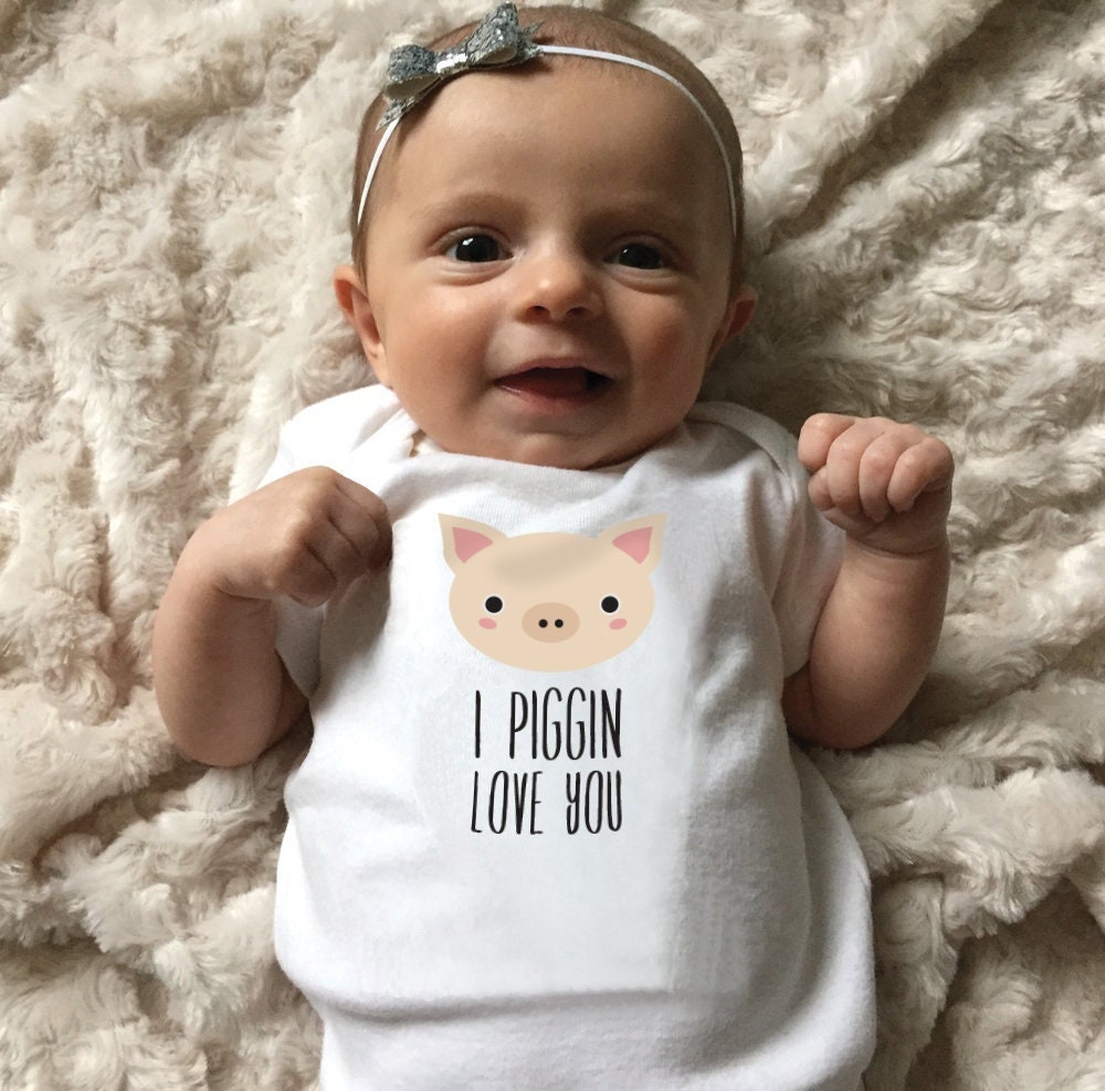 Floral pig top baby clothes