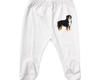 Bernese Mountain Dog Baby Clothes, Pants with Feet for Baby Boys and Baby Girls, Small, Medium, and Large Sizes, Baby Shower Gift, Unisex