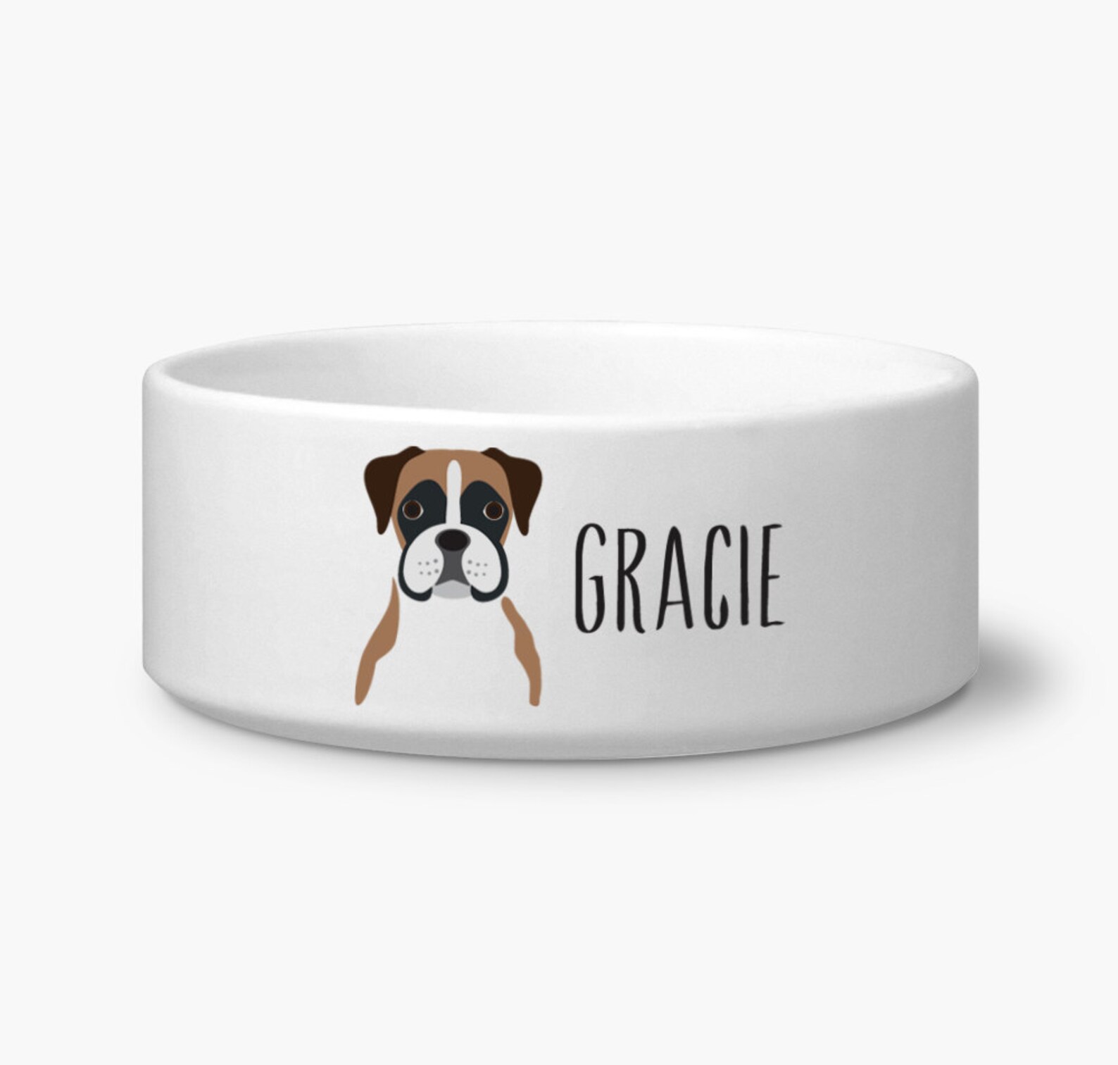 Personalize Dog Bowl Boxer Food Bowl Personalized Custom Etsy