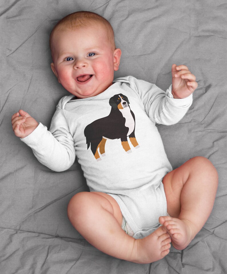 Bernese Mountain Dog Baby Clothes Bodysuit One Piece for Boy Etsy