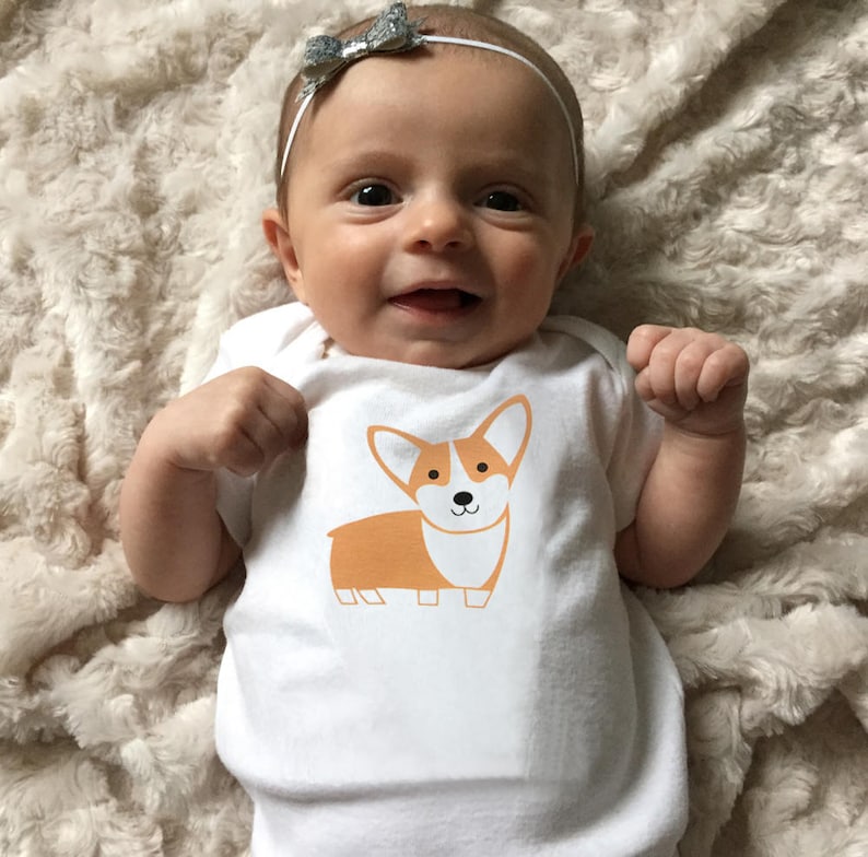 Corgi Baby Clothes Bodysuit One Piece Romper For Baby Boy Or Etsy
