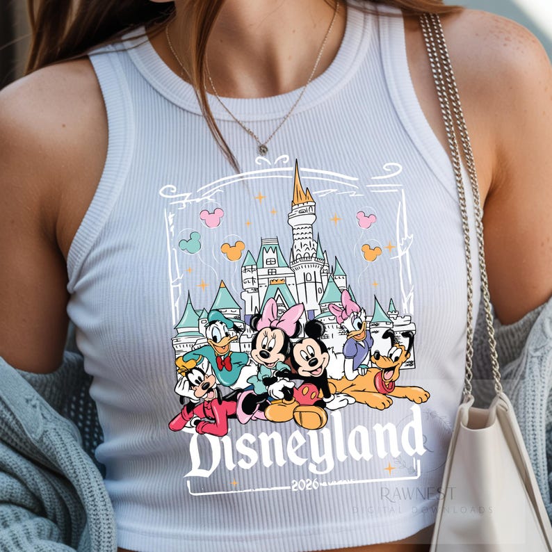 Chemise de vacances en famille Disneyland 2026, t-shirt familial assorti voyage Disney, chemise de vacances Magic Kingdom, voyage en famille Disney, chemise de vacances image 14