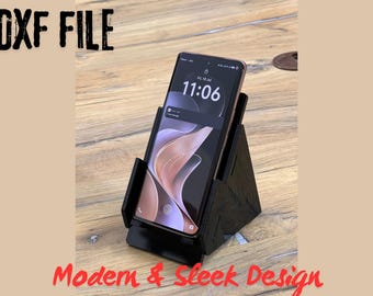 Modern Laser Cut Mobile Phone Stand | Easy Assembly | Stylish Display | Instant Files | DIY Phone Stand | Modern Phone Holder