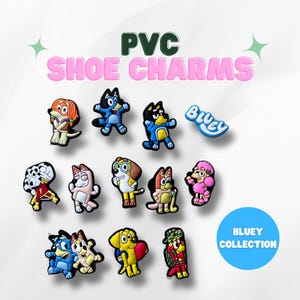 Blue Dog Character Clog Charms | Cartoon Shoe Accessories | Blue Dog & Friends Shoe Charms