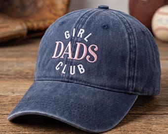 Girl Dad Club Hat Embroidered Father's Day 2026 Hat, New Dad Gift