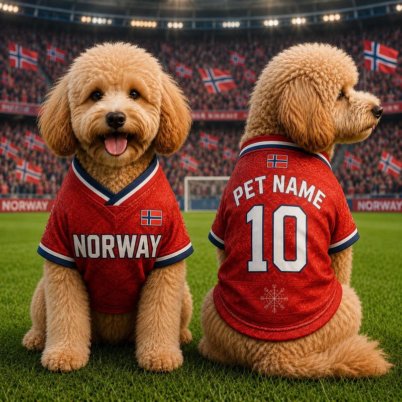 Dog Soccer Jersey Norway Etsy dog-soccer-jersey-norway-etsy