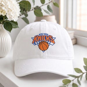 Boné de basquete bordado de Nova York, boné de beisebol esportivo de Nova York, boné para torcedor de time de basquete, boné esportivo retrô estilo "dad hat", presente para amante de basquete.