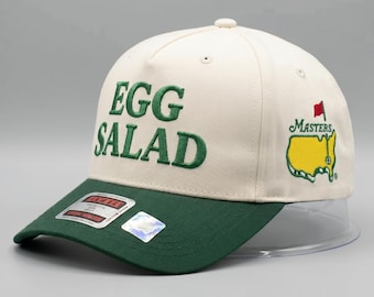 Embroidered Egg Salad Masters Golf Hat, Augusta Inspired Cap, Golf Tournament Apparel