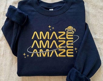 Project Hail Mary Embroidered Sweatshirt, Grace Rocky Amaze Amaze Amaze Shirt, Sci-fi Movie Crewneck, Andy Weir Fan Gift for Bookish