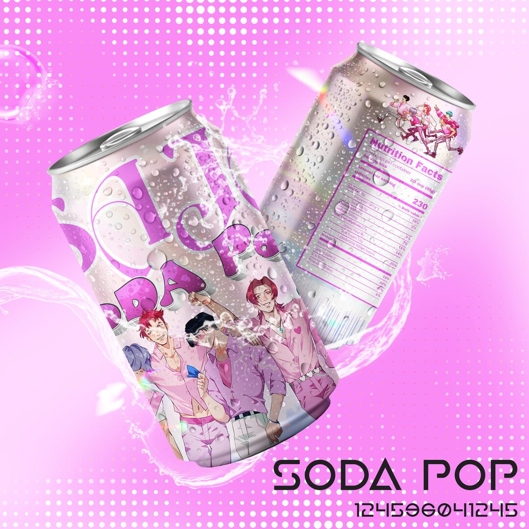 Kpop Demon Hunters Saja Boys Soda Pop Can Labels Saja Boys Can 