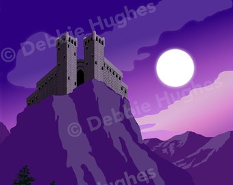 Castle clipart, SVG, ai, png, pdf, eps, jpg, Download, Digital image, clipart, mountain, fantasy, medieval