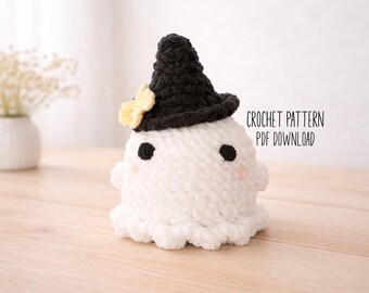 Enkelt virkmönster för knubbiga spöken | Spöket Lumi | Amigurumi, plysch utan sömnad (PDF-nedladdning)