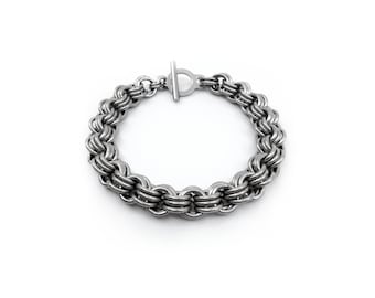 Steel Rollo Chainmaille Bracelet