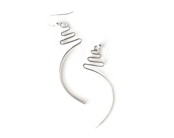 Zig Zag "Seahorse" Earrings