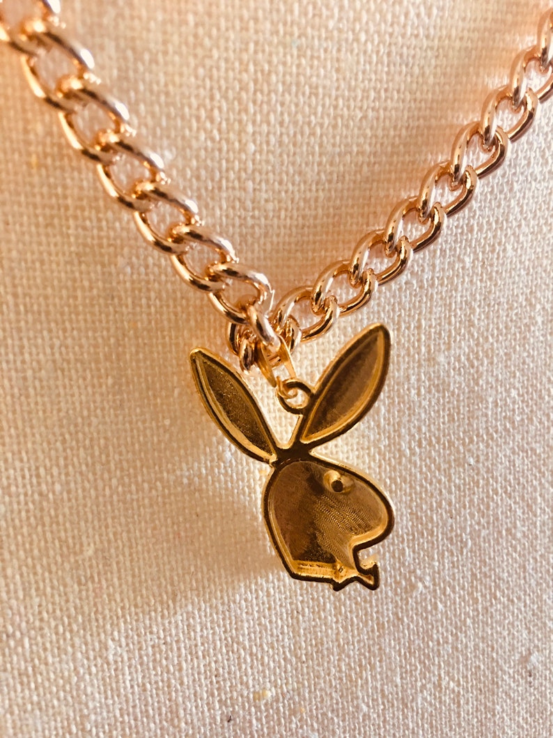 Vintage-retro Gold Alloy Mens Playboy Bunny Style Rabbit Pendant Charm ...