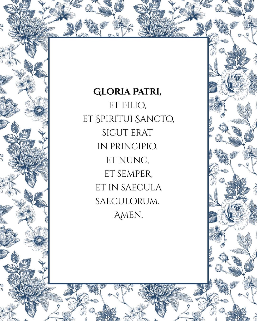 Gloria Patri Latin Prayer Wall Decor – Printable Catholic Art - Etsy
