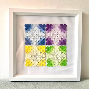 Handmade origami framed wall décor