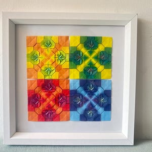 handmade origami framed wall decor