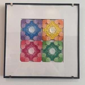 Handmade origami framed wall décor